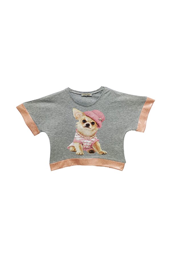 Little Star Littlestar Kız Çocuk Köpek Baskı T-Shirt