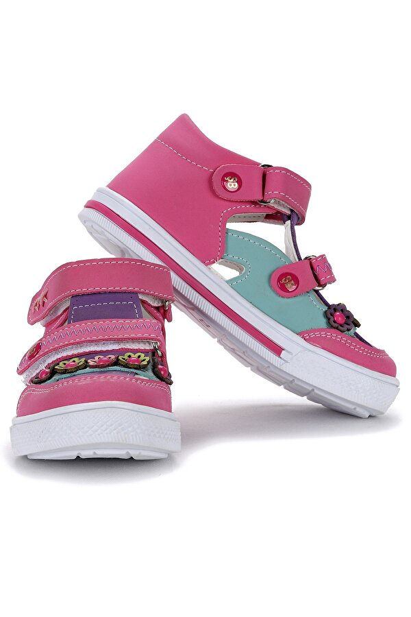 Kiko Kids Kiko Şb 2223-28 Orto pedik Kız Çocuk Bebe Ayakkabı Sandalet Fuşya - Mor