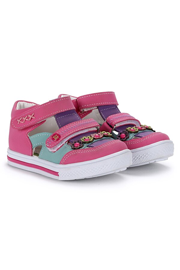 Kiko Kids Kiko Şb 2223-28 Orto pedik Kız Çocuk Bebe Ayakkabı Sandalet Fuşya - Mor NA10673