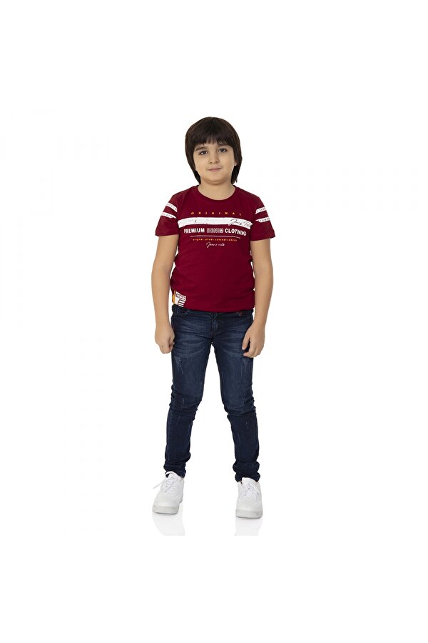 Toontoy Erkek Çocuk T-Shirt Ön Ve Kol Baskı
