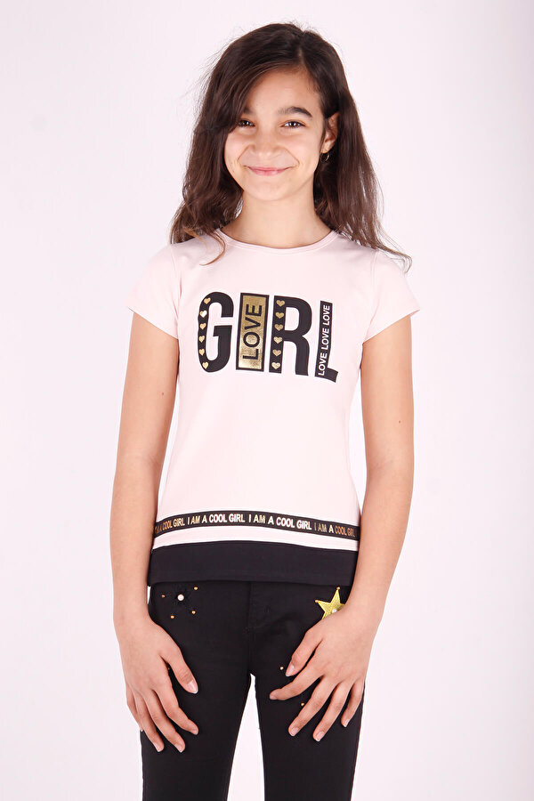 Toontoy Kız Çocuk Baskılı T-Shirt