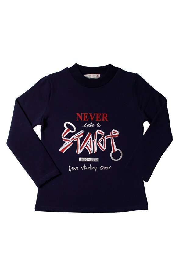 Toontoy Kız Çocuk Sweatshirt Start Varak Baskılı CN7427