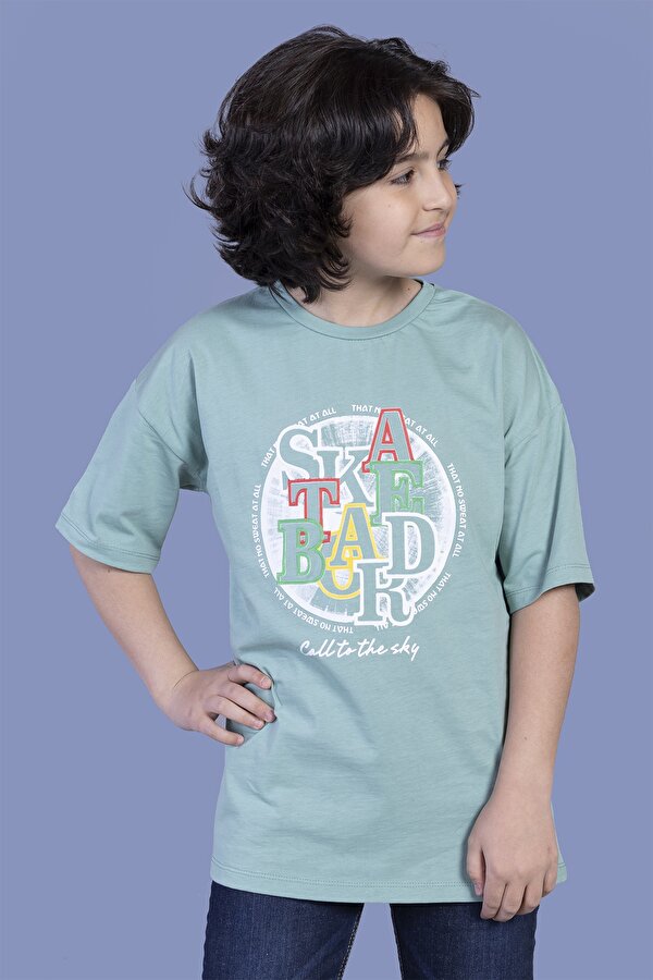 Toontoy Erkek Çocuk Renkli Baskılı Tişört