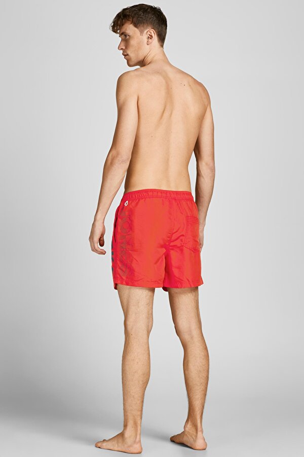 Jack & Jones JPSTCRETE JJSWIM AKM LOGO Kırmızı Erkek Şort - Mayo
