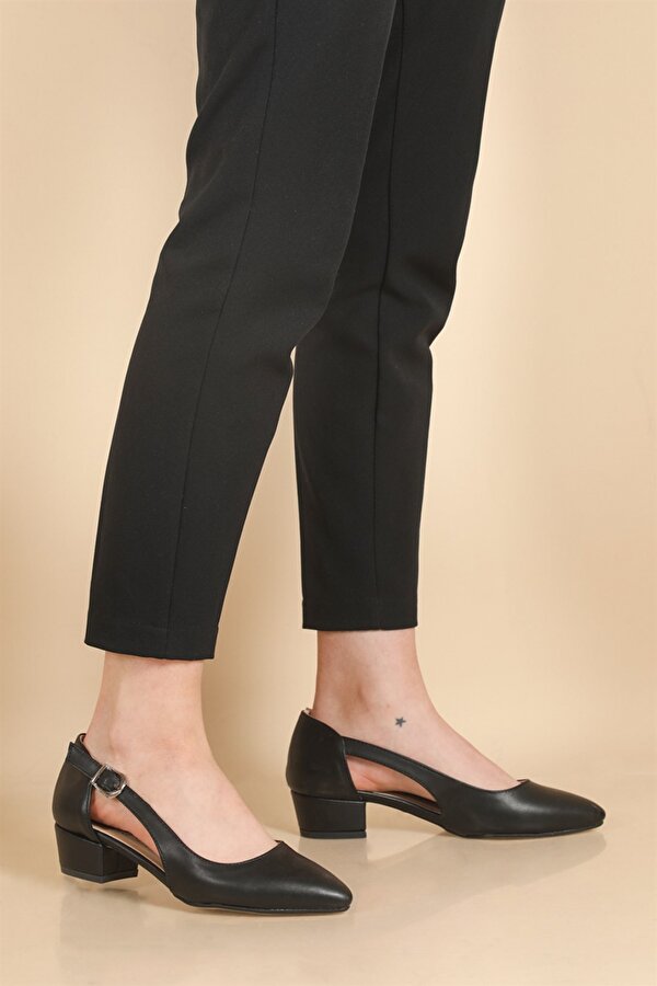 Carla Bella Günlük 3 cm Topuklu Siyah Kadın Ayakkabı N-2026