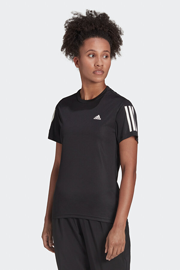 adidas OWN THE RUN TEE Siyah Kadın Kısa Kol T-Shirt