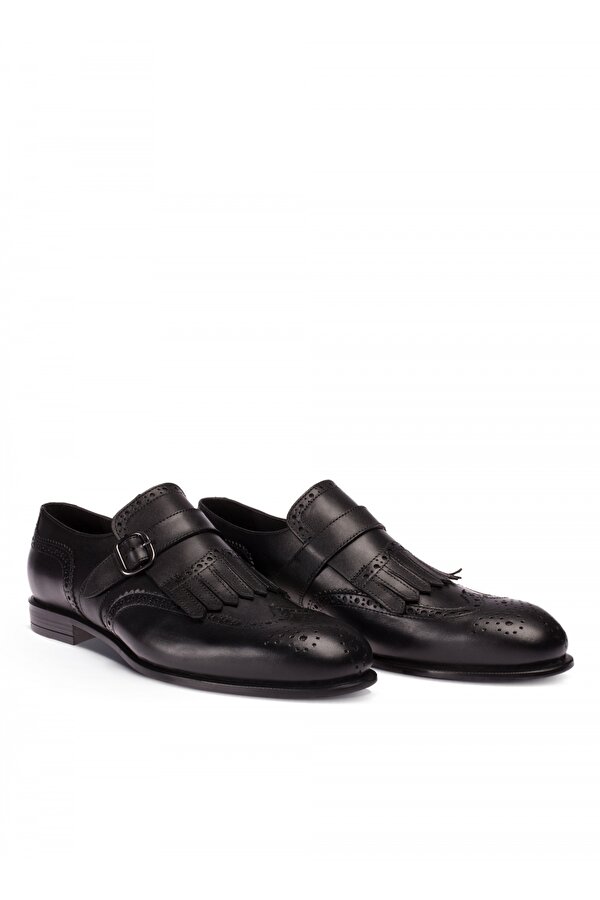 Deery Hakiki Deri Özel Üretim Siyah Klasik Erkek Ayakkabı