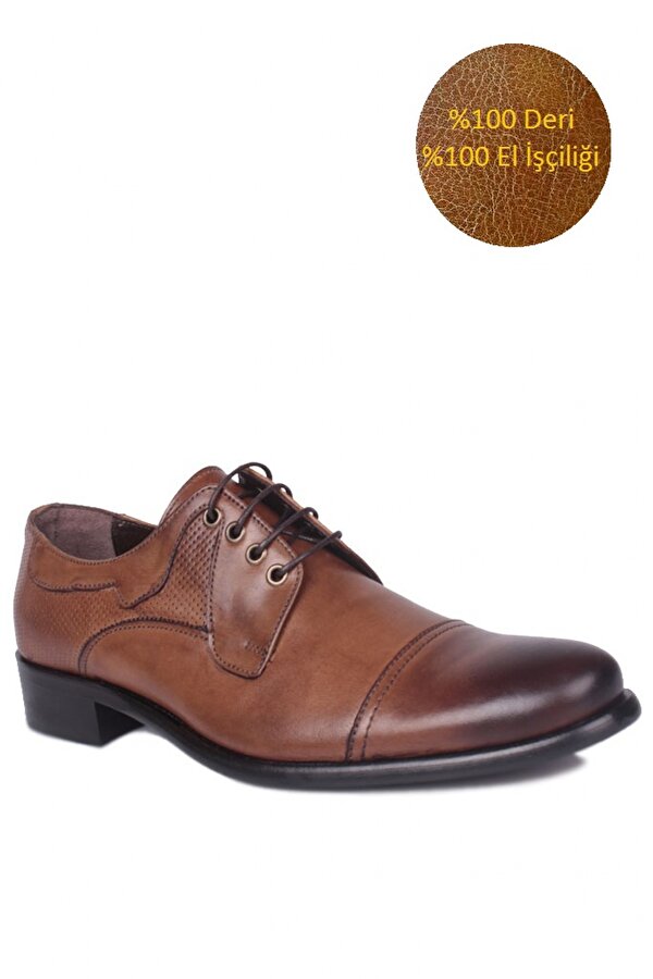 Fitbas - Erkan Kaban 754 167 Erkek Taba Deri Klasik Büyük & Küçük Numara Ayakkabı