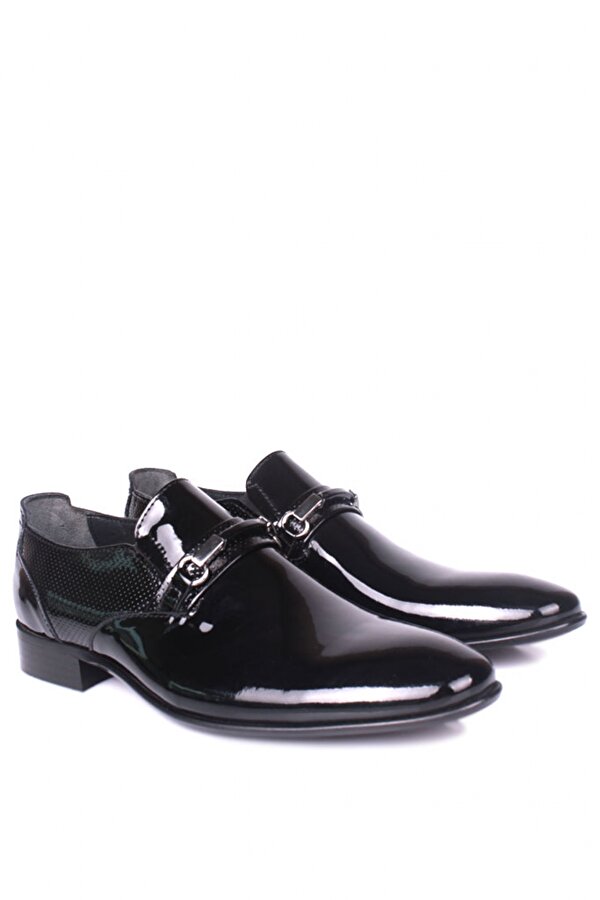 Fitbas - Erkan Kaban 956 020 Erkek Siyah Rugan Klasik Büyük & Küçük Numara Ayakkabı