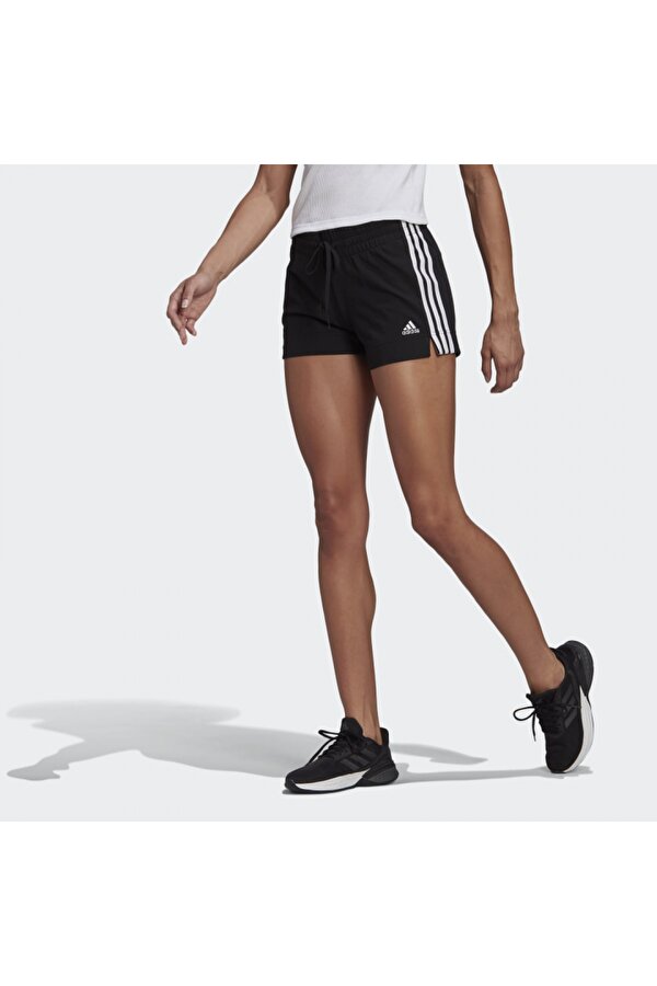 adidas Essentials Slim 3-Stripes Siyah Kadın Şort