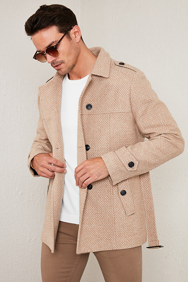 Buratti Erkek Kaban 5841015 Camel Noktalı