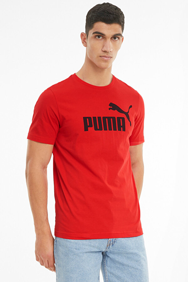 Puma ESS LOGO TEE Kırmızı Erkek Kısa Kol T-Shirt
