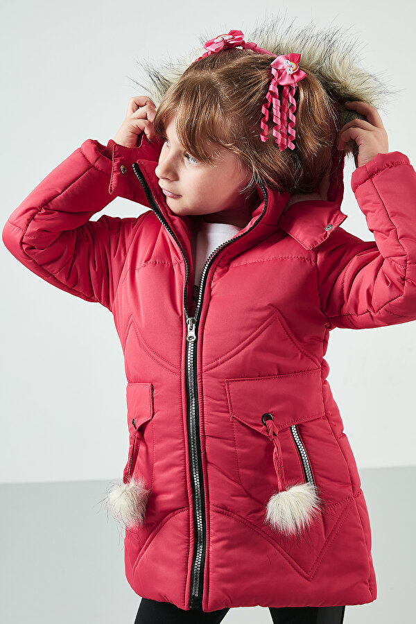 Lela Kız Çocuk Mont 6035034 KIRMIZI