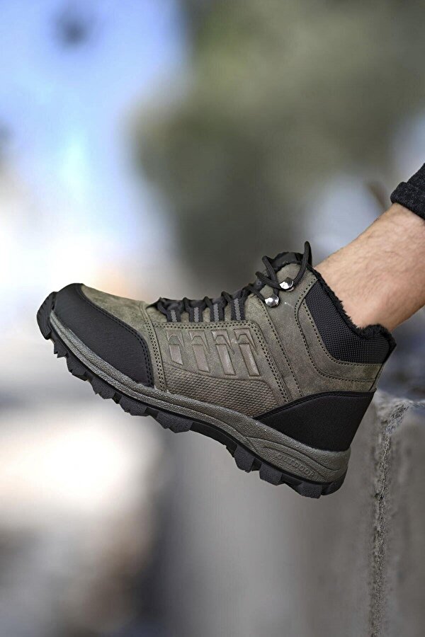 Xstep X-Step X6 Haki Termal Kürklü Kışlık Erkek Bot Ayakkabı