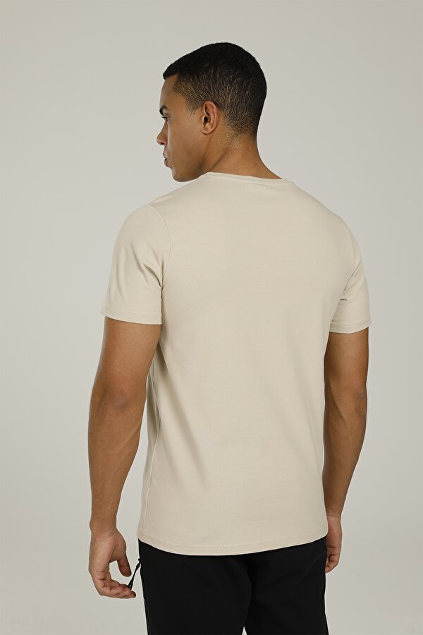 Lumberjack Ct1031 Dima Logo T-Shirt Бежевый Мужчина Футболка