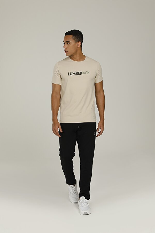 Lumberjack Ct1031 Dima Logo T-Shirt Бежевый Мужчина Футболка