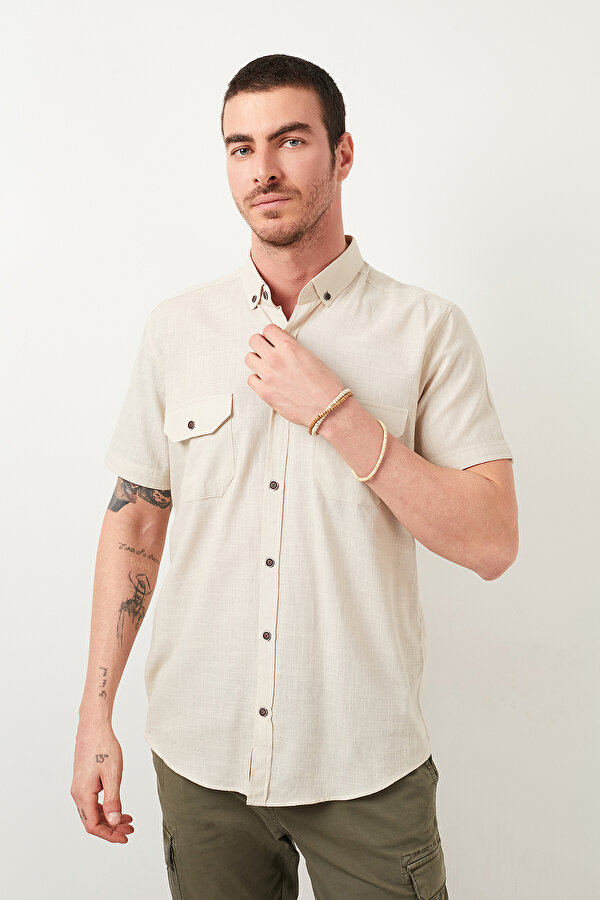 Buratti Erkek Gömlek CF21S111153 TAŞ