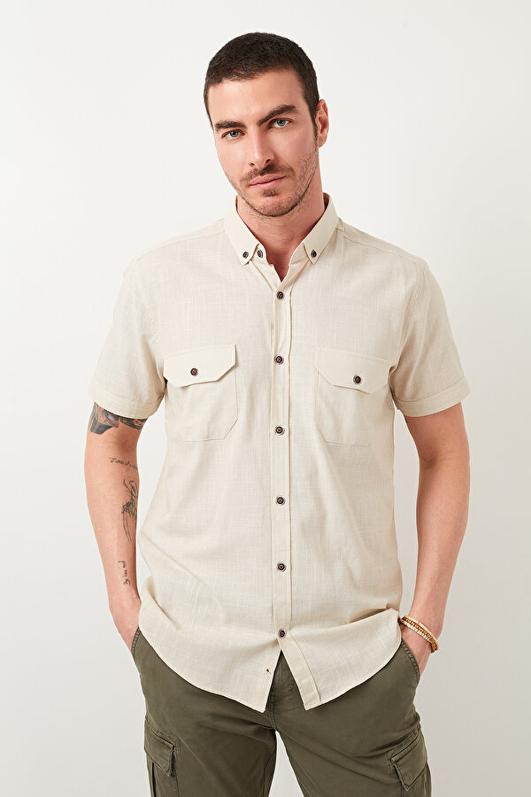 Buratti Erkek Gömlek CF21S111153 TAŞ