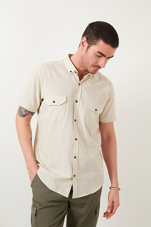 Buratti Erkek Gömlek CF21S111153 TAŞ