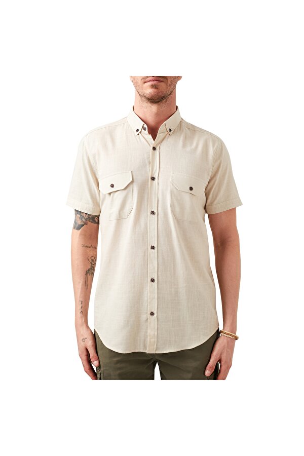 Buratti Erkek Gömlek CF21S111153 TAŞ