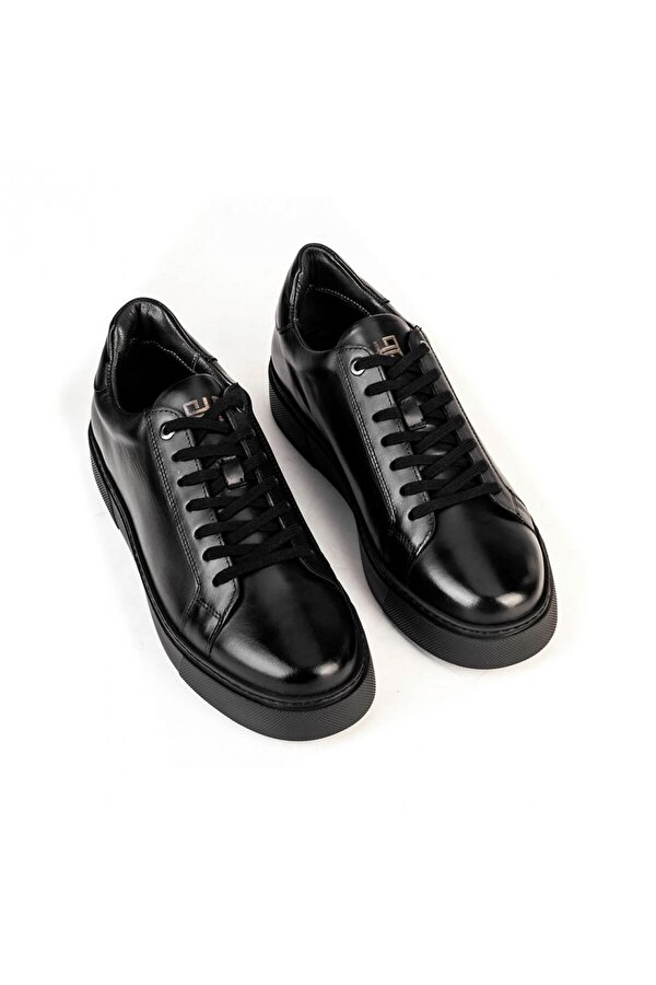 Cabani Hakiki Deri Siyah Bağcıklı Erkek Spor Ayakkabı ZB8151