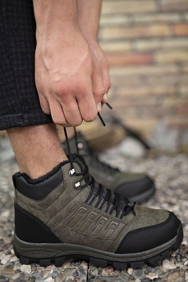 Xstep X-Step X6 Haki Termal Kürklü Kışlık Erkek Bot Ayakkabı