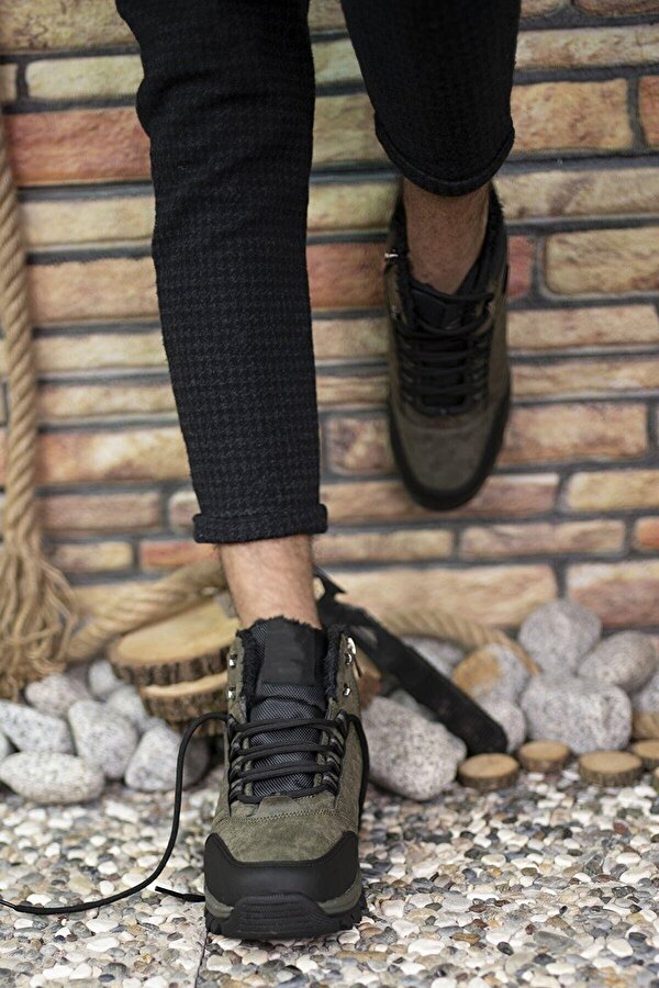 Xstep X-Step X6 Haki Termal Kürklü Kışlık Erkek Bot Ayakkabı