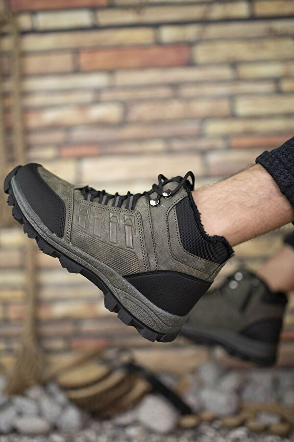 Xstep X-Step X6 Haki Termal Kürklü Kışlık Erkek Bot Ayakkabı