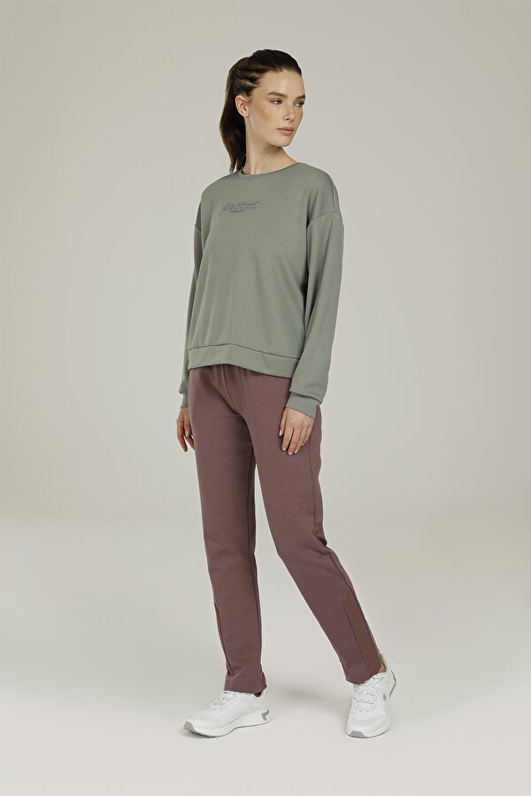 Lumberjack CT1185 AMY MINIMAL SWEATS PASTEL KHAKI Woman 060