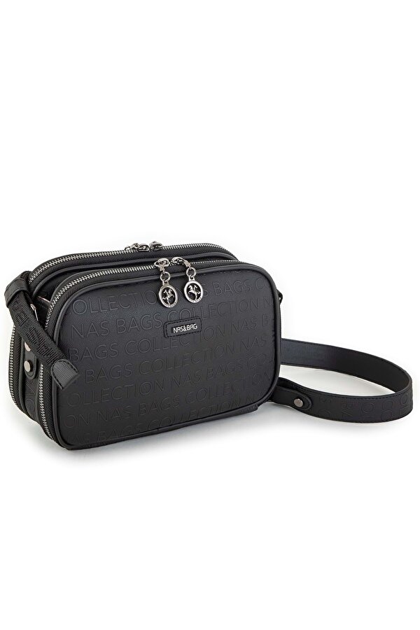 byHAKAN nas bag-1207 GOFRAJ KADIN OMUZ ÇANTA SİYAH