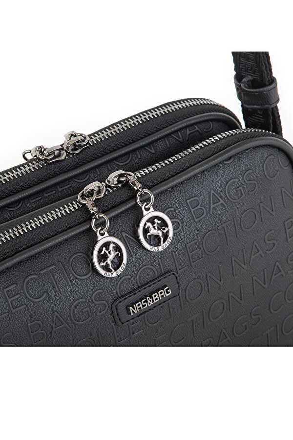 byHAKAN nas bag-1207 GOFRAJ KADIN OMUZ ÇANTA SİYAH