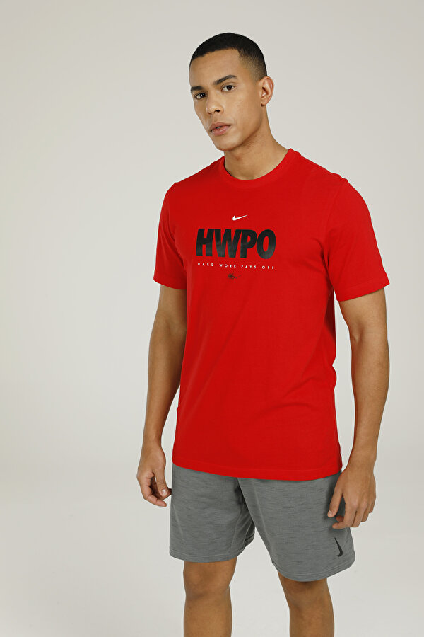 Nike M NK DFC TEE MF HWPO Kırmızı Erkek Kısa Kol T-Shirt