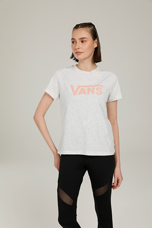 Vans WM DROP V SS CREW-B Beyaz Kadın Kısa Kol T-Shirt