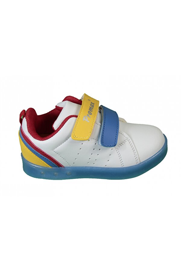 Yazkış Ayakkabı YAZKIŞ Kız Çocuk 26-30 Beyaz Pembe Renkli Çırtlı Işıklı Spor Okul Ayakkabı