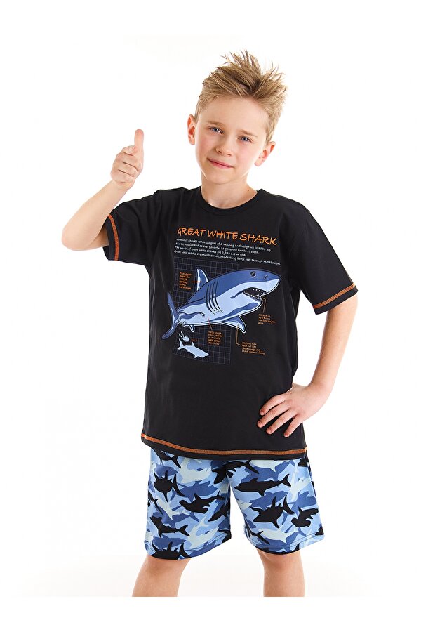 Mushi Köpekbalığı Kamo Erkek Çocuk T-shirt Şort Takım ZB8061