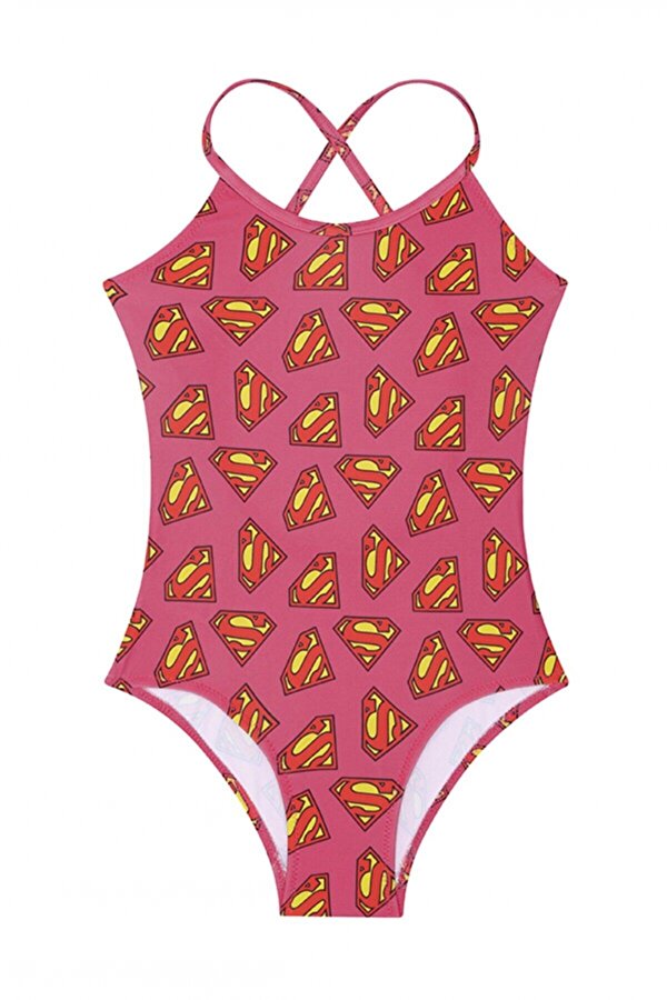 SlipStop Super Girl Swimsuit Kız Çocuk Mayo