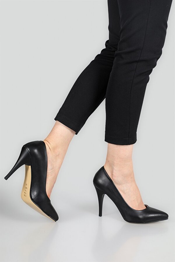 Carla Bella 11 Cm Topuklu Stiletto Siyah Kadın Ayakkabı Sitare 09