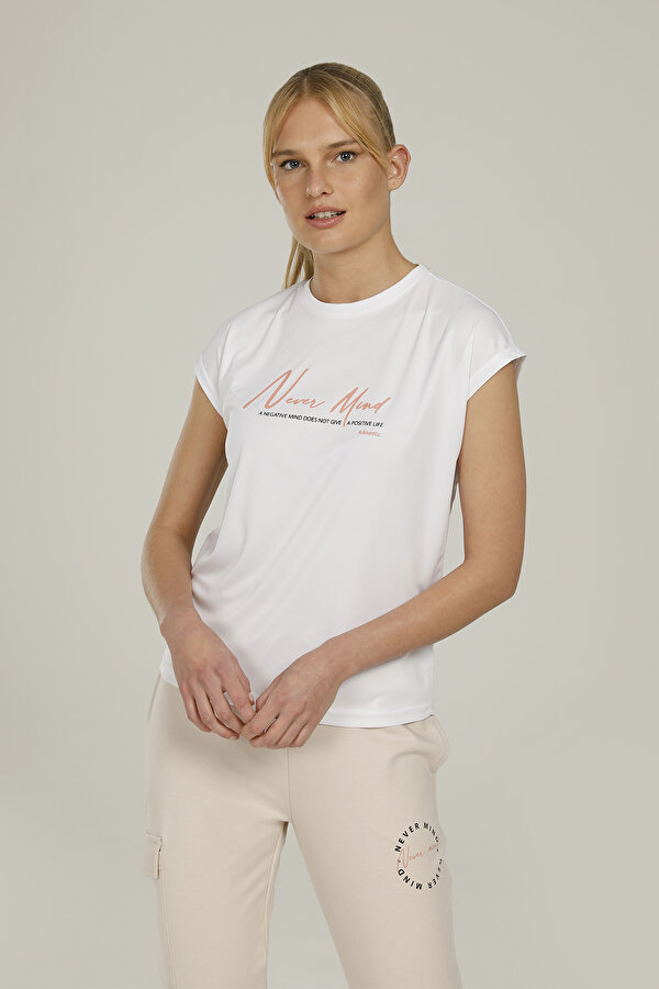 Kinetix SN798 LUISA SLOGAN DETAIL  Kadın Kısa Kol T-Shirt