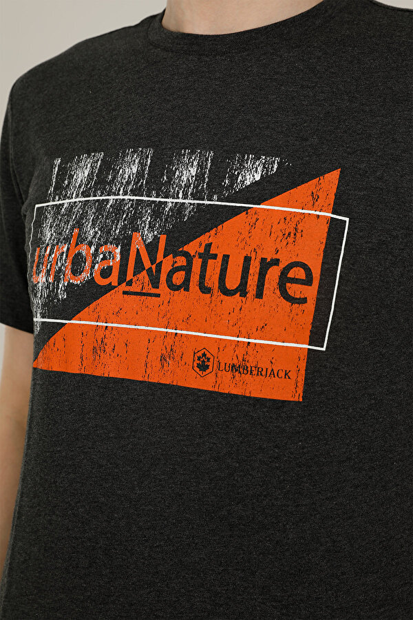 Lumberjack SN524 DIEGO T-SHIRT 2FX Gri Erkek Kısa Kol T-Shirt