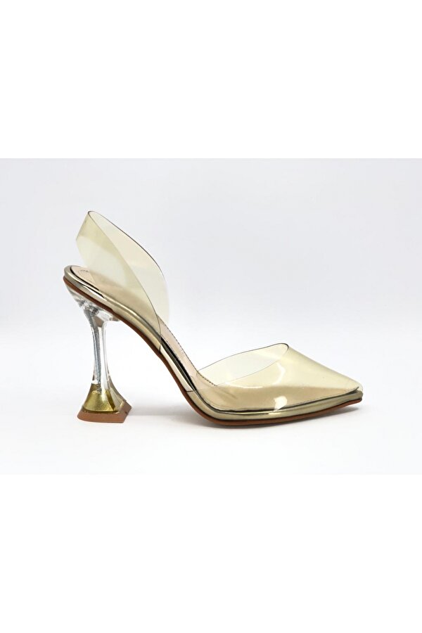 Kocamanlar Vespero Kadın 10 Cm Şeffaf Stiletto Ayakkabı