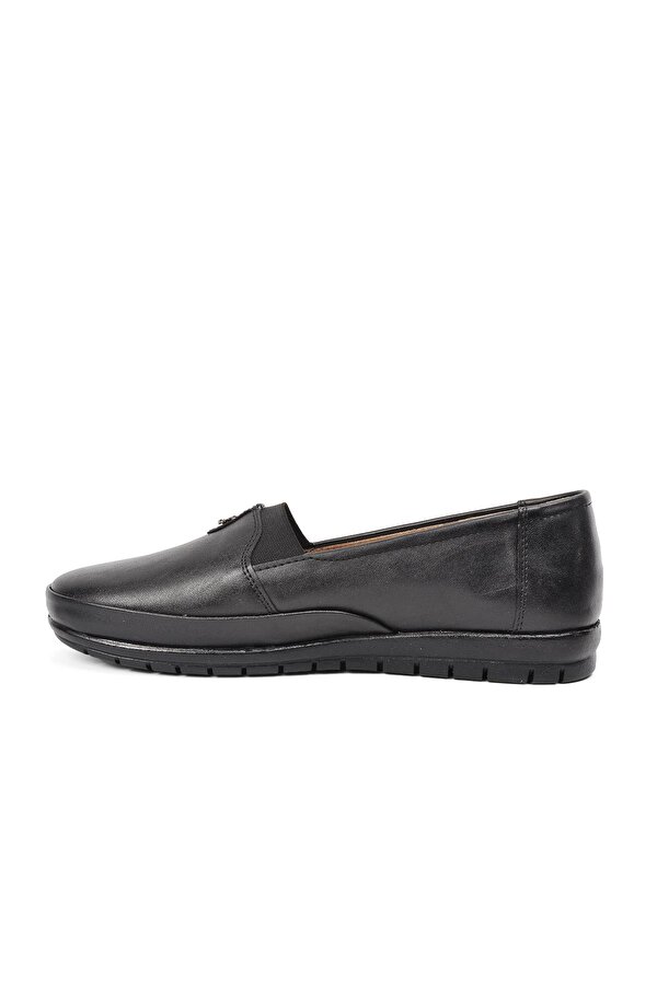 Eslemm 141 Siyah Comfort İçi Hakiki Deri Kadın Günlük Ayakkabı