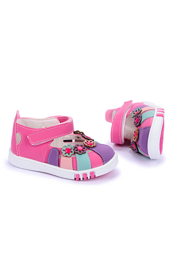 Kiko Kids Kiko Şb 750-56 Orto pedik Kız Çocuk İlk Adım Ayakkabı Sandalet Fuşya Mor