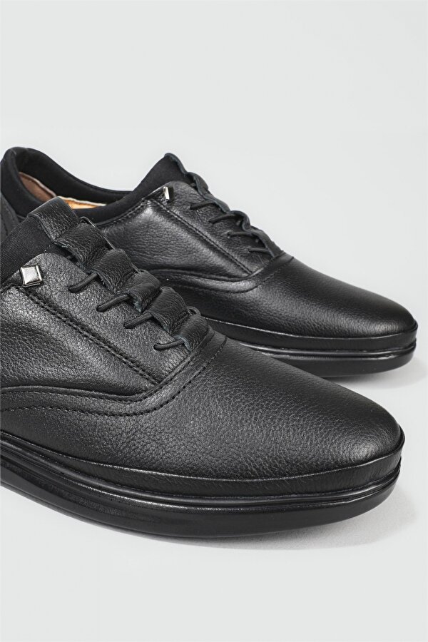 Ayakkabı City Deri Jelli Ortapedik Rahat Comfort Siyah Erkek Ayakkabı G-008