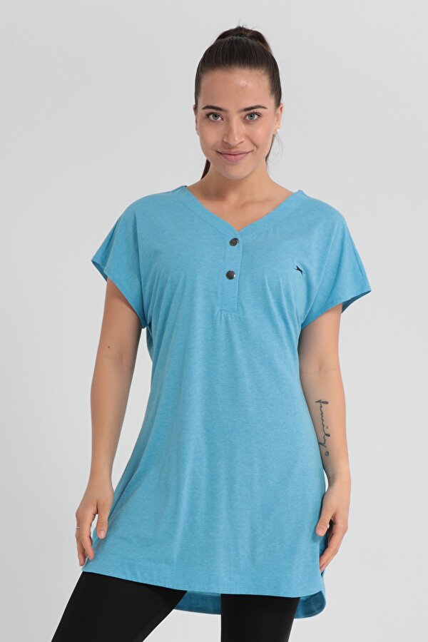 Slazenger MESHULAM Kadın T-Shirt Mavi ZB6726