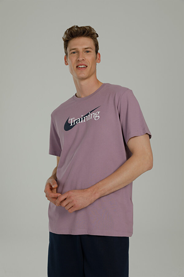 Nike DRI-FIT Mor Erkek Kısa Kol T-Shirt