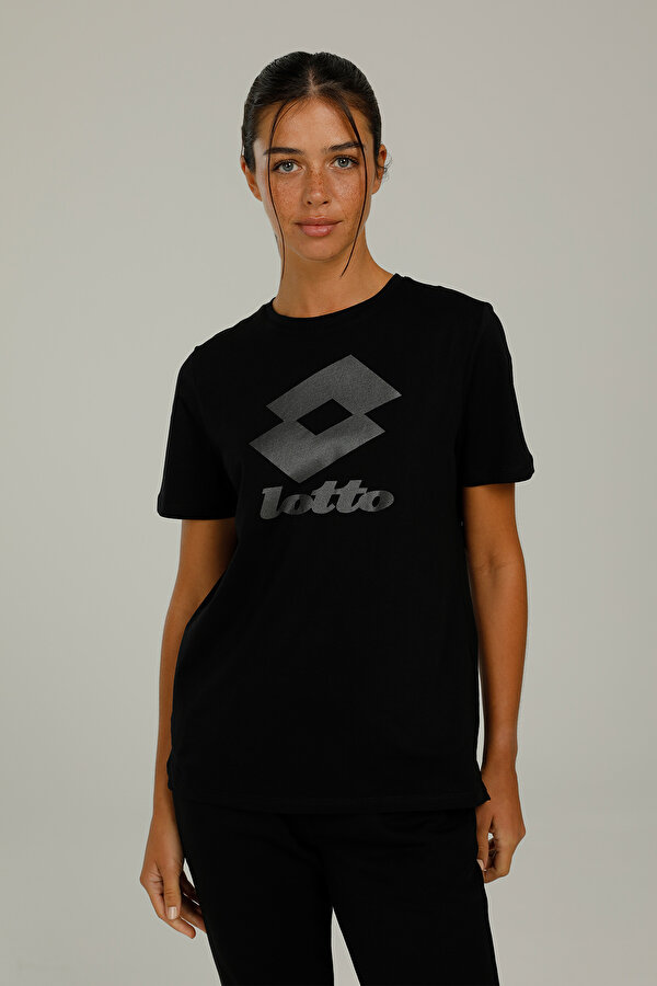 Lotto ELSA T-SHIRT 2FX Siyah Kadın Kısa Kol T-Shirt