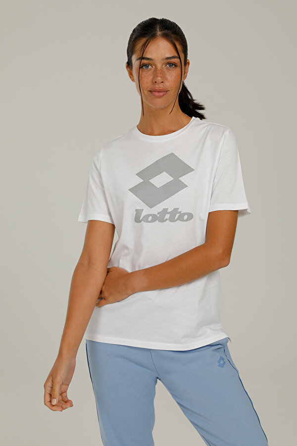 Lotto ELSA T-SHIRT 2FX Beyaz Kadın Kısa Kol T-Shirt