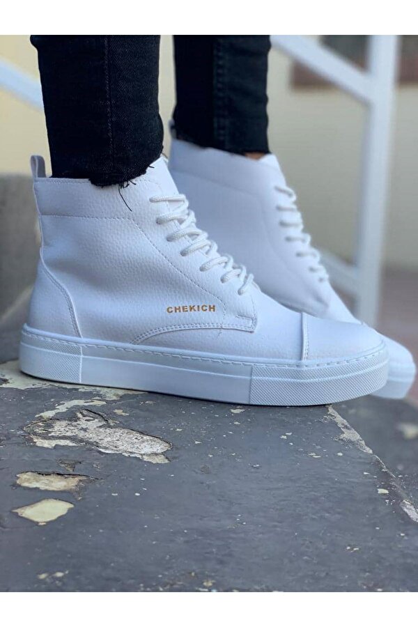 Chekich CH029 CBT Vulcanized Lace Up Erkek Bot BEYAZ Chekich CH029 CBT Vulcanized Lace Up Erkek Bot BEYAZ
