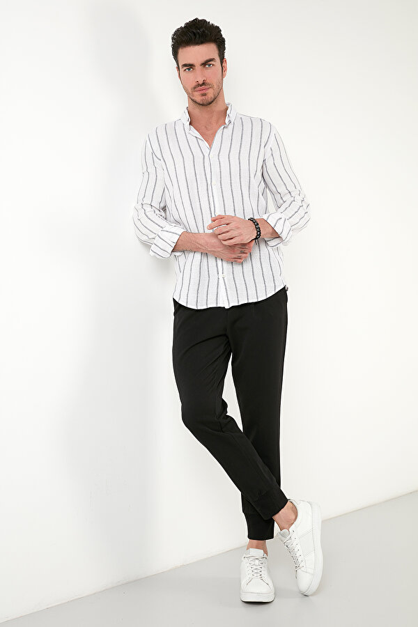 Buratti Erkek Gömlek CF21S112480 BEYAZ-LACİVERT