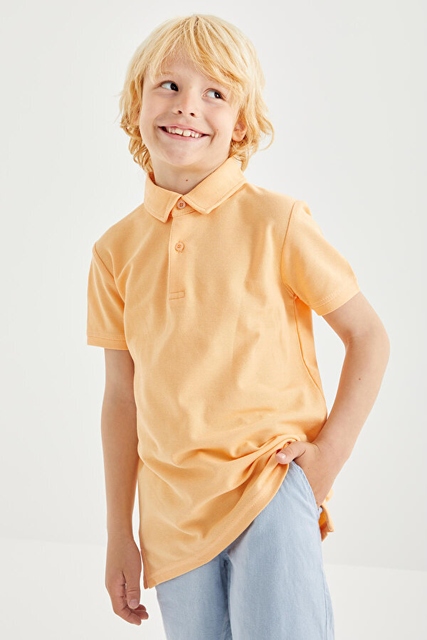 Tommy Life Kavun Içi Klasik Kısa Kollu Polo Yaka Erkek Çocuk T-Shirt - 10962